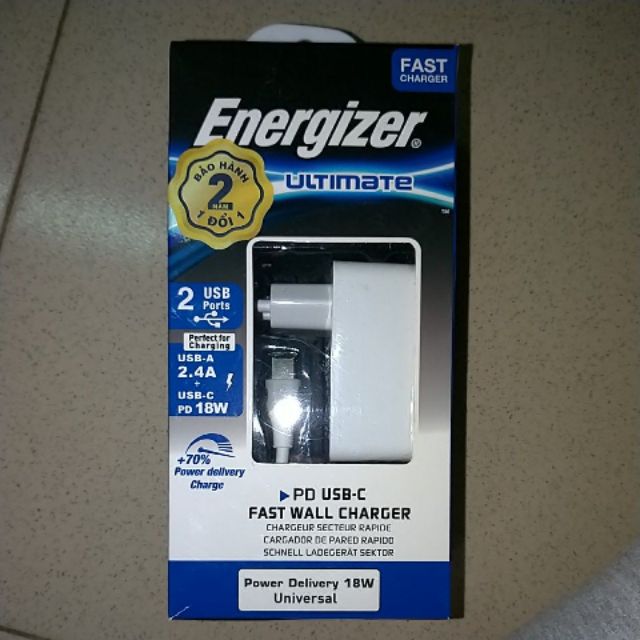 Sạc Energizer Ultimate Type-C PD 18W
