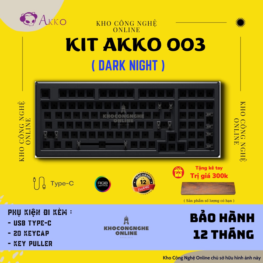 Kit bàn phím cơ AKKO Designer Studio – MOD003 (Hotswap 5 pin / RGB / Foam tiêu âm / Foam đáy / Gasket Mount)