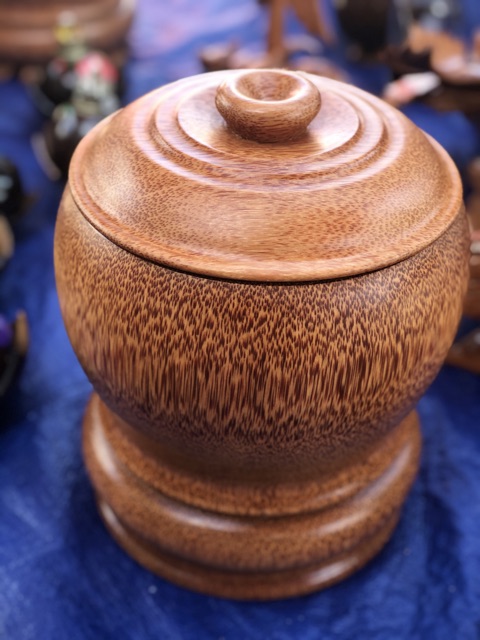 [ Có Video] Bình giữ nhiệt gỗ dừa | Giữ ấm trà bằng gỗ dừa cao cấp PHÚC LỘC THỌ - Trái Măng Cụt - tặng kèm am tra