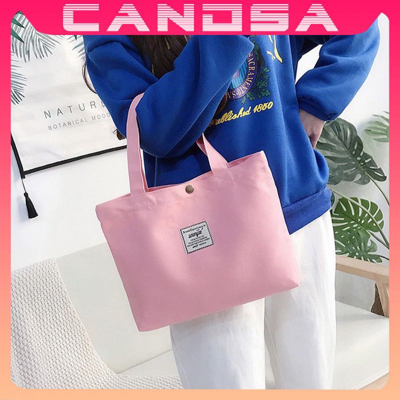 Túi tote vải canvas đeo chéo trơn mềm đi học đẹp giá rẻ TT2