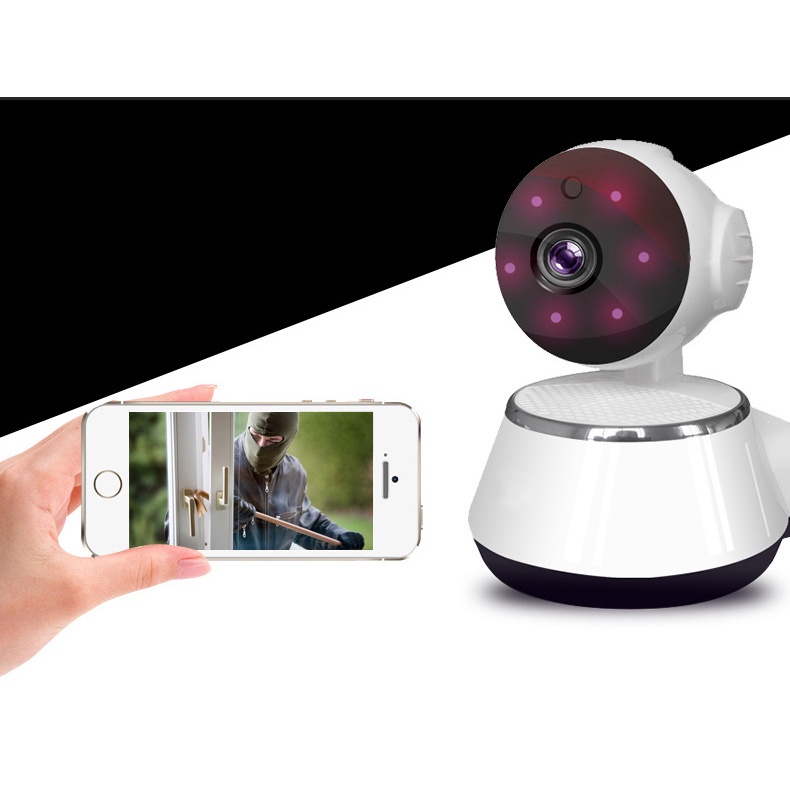 Camera V380, camera wifi IP V380 tích hợp microphone ghi âm thanh, đàm thoại 2 chiều