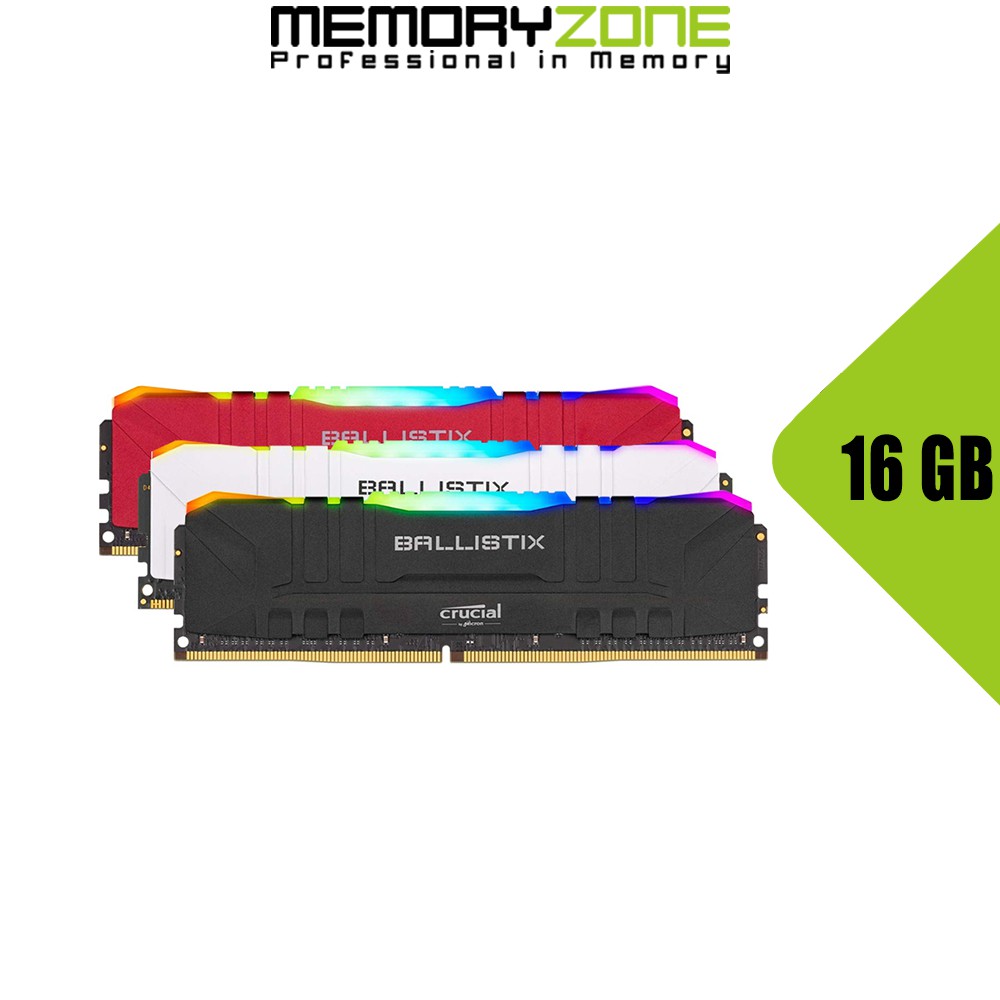 [Mã ELMS05 giảm 5% đơn 300k]Ram PC Crucial Ballistix Gaming RGB 16GB 3200MHz DDR4 (8GBx2) BL2K8G32C16U4