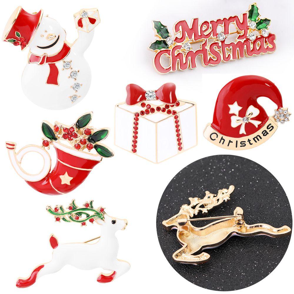 Huy Hiệu Cài Áo Hình Nón Giáng Sinh Đáng Yêu