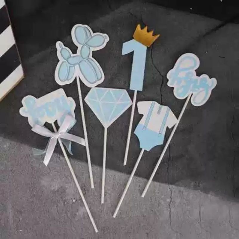 Set cắm bánh trang trí bánh kem cho bé trai bé gái