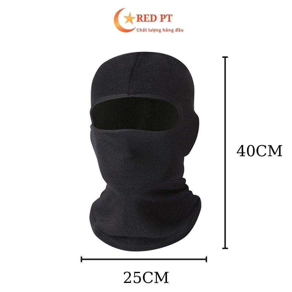 Khăn trùm đầu ninja khẩu trang che kín mặt chống nắng RED PT