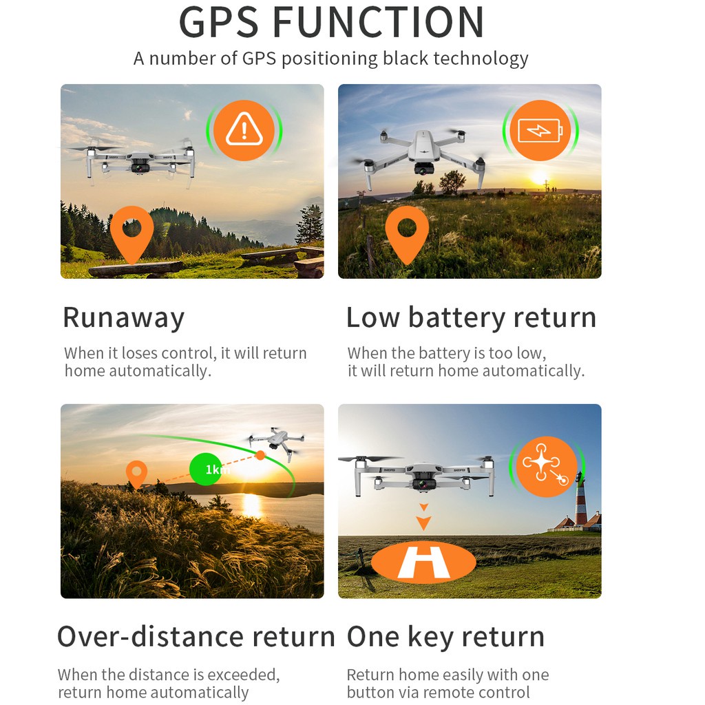 Flycam full chức năng Flycam KF102 thế hệ mới 2022 có cảm biến, tặng kèm bộ cánh