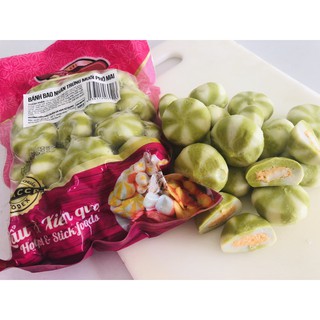 500g viên thả lẩu bánh bao nhân trứng muôi phô mai Lacusina (màu xanh)