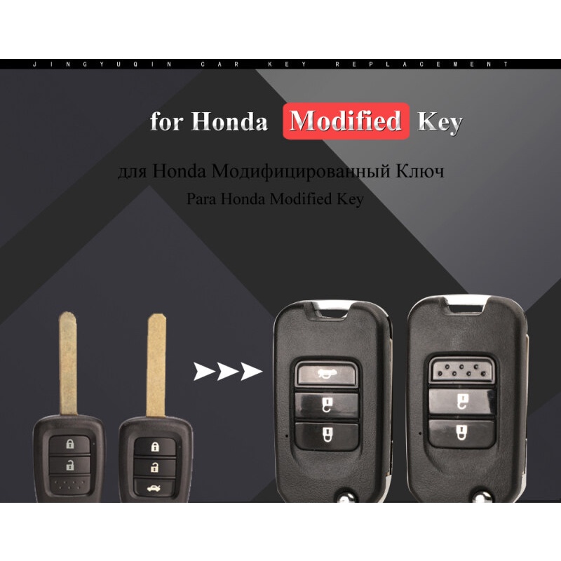 Vỏ Chìa Khóa 2/3 Nút Cho Honda FIT XRV VEZEL CITY JAZZ CIVIC HRV