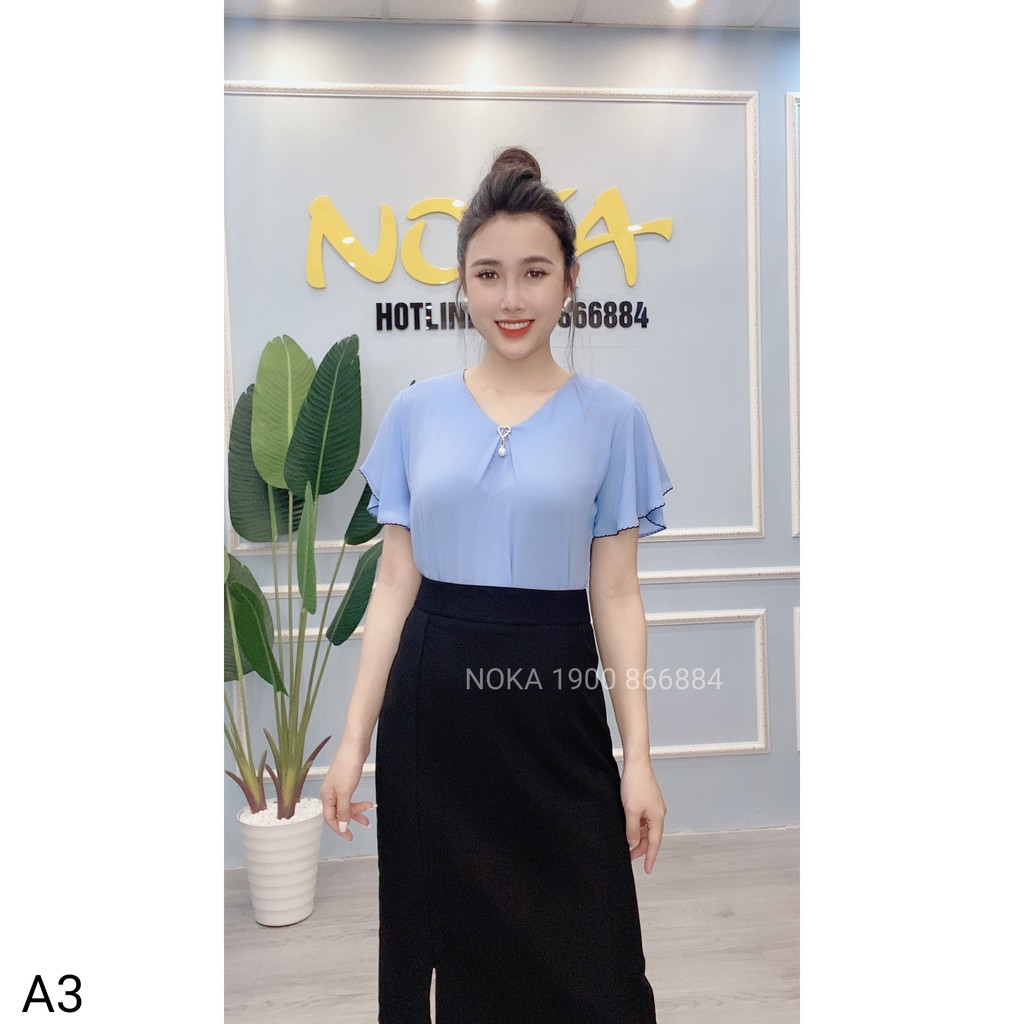 Áo Sơ Mi Nữ Cánh Tiên vải lụa cao cấp mát lịm thấm mồ hôi A3 NOKA