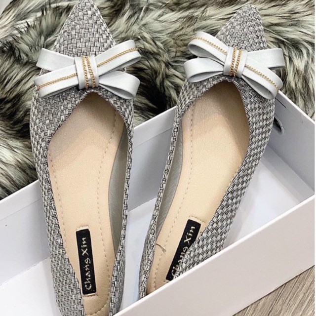 Giày bệt mũi nhọn chất vải dệt sợi to sang trọng - B298 | BigBuy360 - bigbuy360.vn