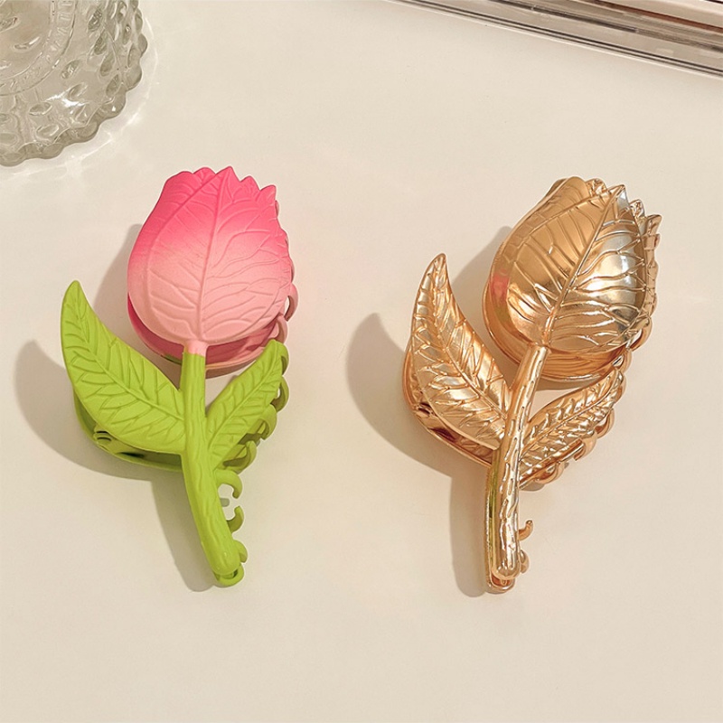 Kẹp Tóc Hình Hoa Tulip Cỡ Lớn Thanh Lịch Cho Nữ
