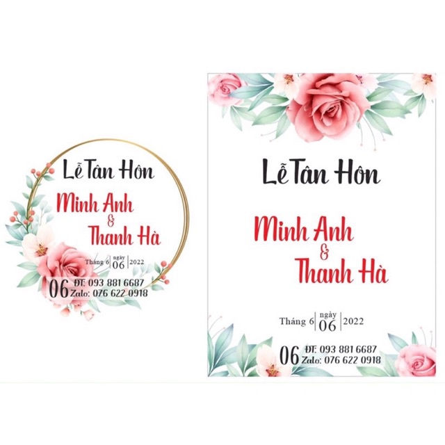 Bảng tên đám cưới, Lễ Vu Quy, Đính Hôn