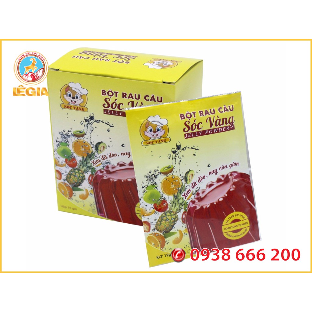 Bột Rau Câu Dẻo Giòn Sóc Vàng 120g