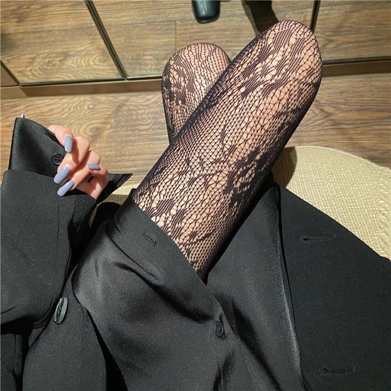 Sexy Black G Stocking Tights France Club Letter Pantyhose Women's Fashion Nylon Printed Mesh Fishnet Stockings