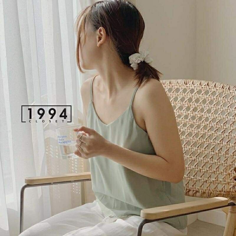 Áo 2 dây vintage nữ phong cách hàn quốc nhiều màu cá tính | BigBuy360 - bigbuy360.vn