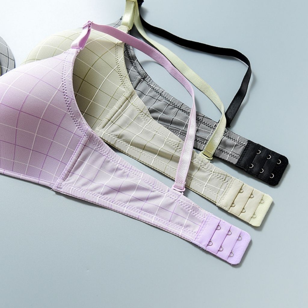 Áo ngực nữ không gọng mút mỏng kẻ caro cực kỳ đẹp và quyến rũ DEVARI A125