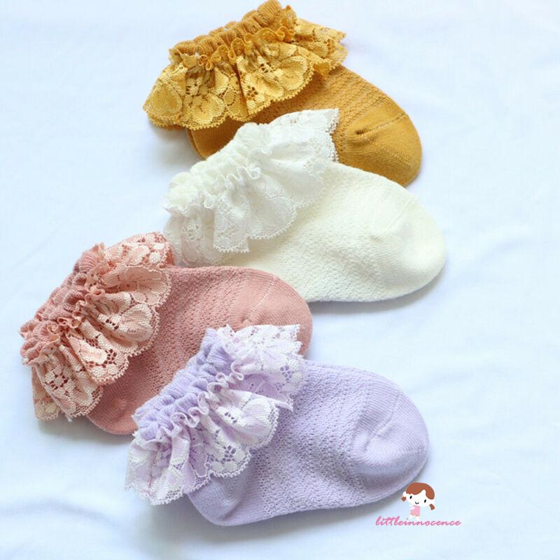 XZQ7-0-5Y Infant Baby Girl Kid Sock Frilly Lace Socks Ankle Sock Princess Socks