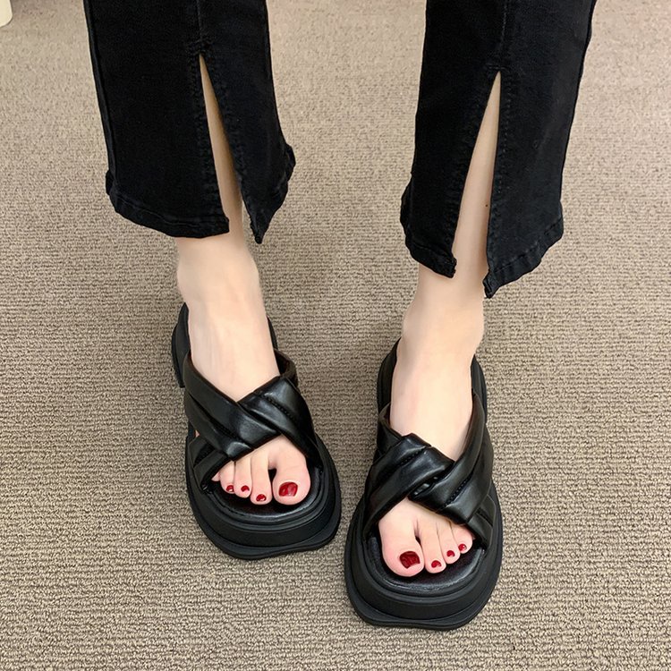 Dép Sandal Đế Dày Thời Trang Dành Cho Nữ
