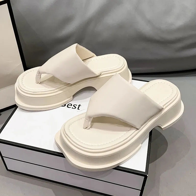 Dép Xỏ Ngón Đế Dày Chống Trượt Thời Trang Mùa Hè Cho Nữ