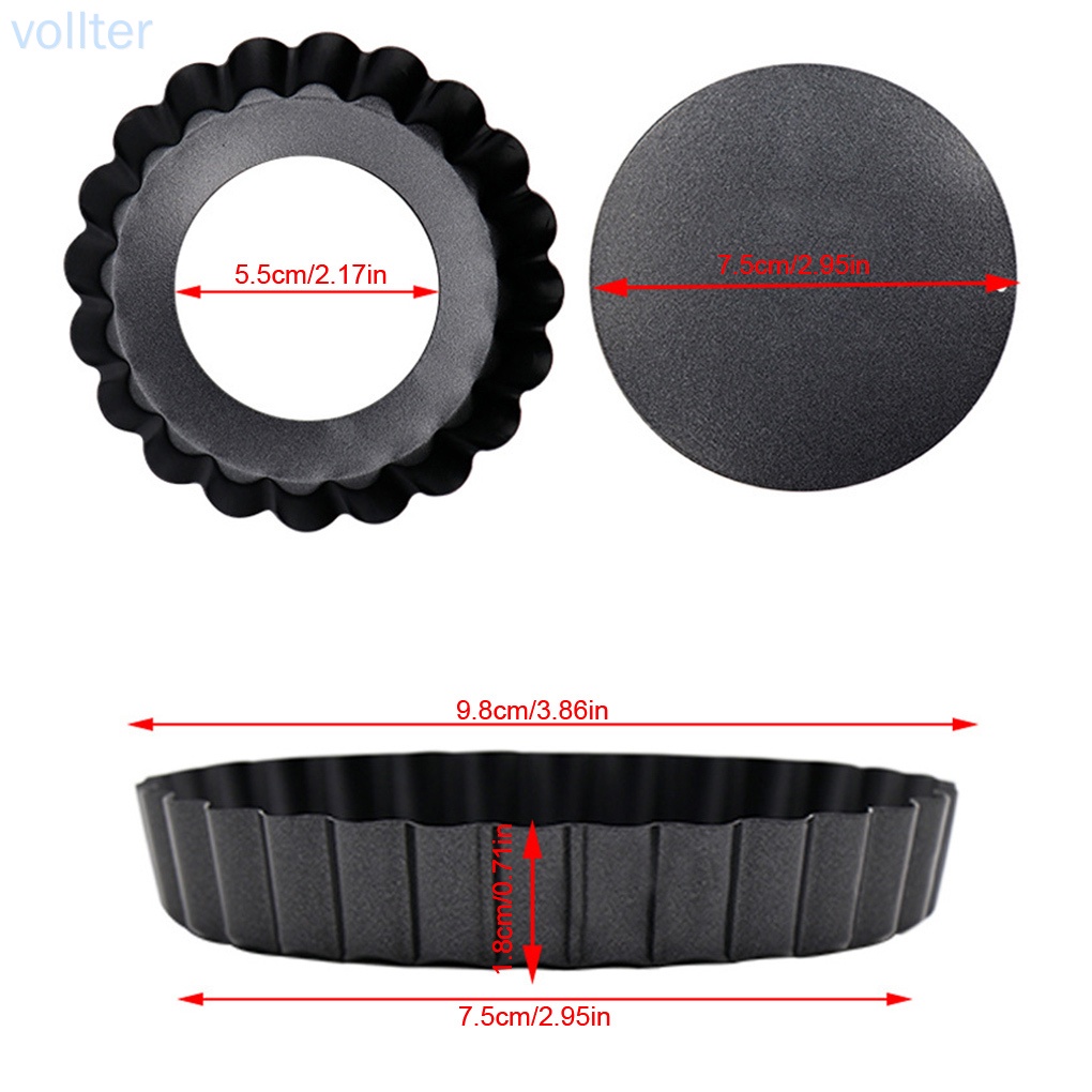 Khuôn Làm Bánh Cupcake Bằng Thép Carbon 4 Inch Có Thể Tháo Rời Tiện Dụng