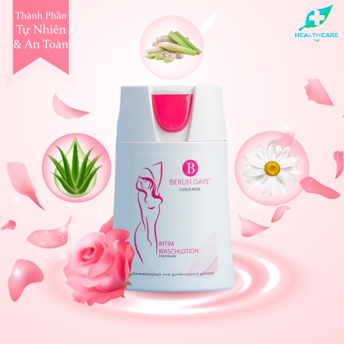 Dung Dịch Vệ Sinh Phụ Nữ Berlin Days Hương Hoa Hồng Pháp Làm Sạch Nhẹ Nhàng Giảm Mùi Hôi - Hàng nhập khẩu Đức