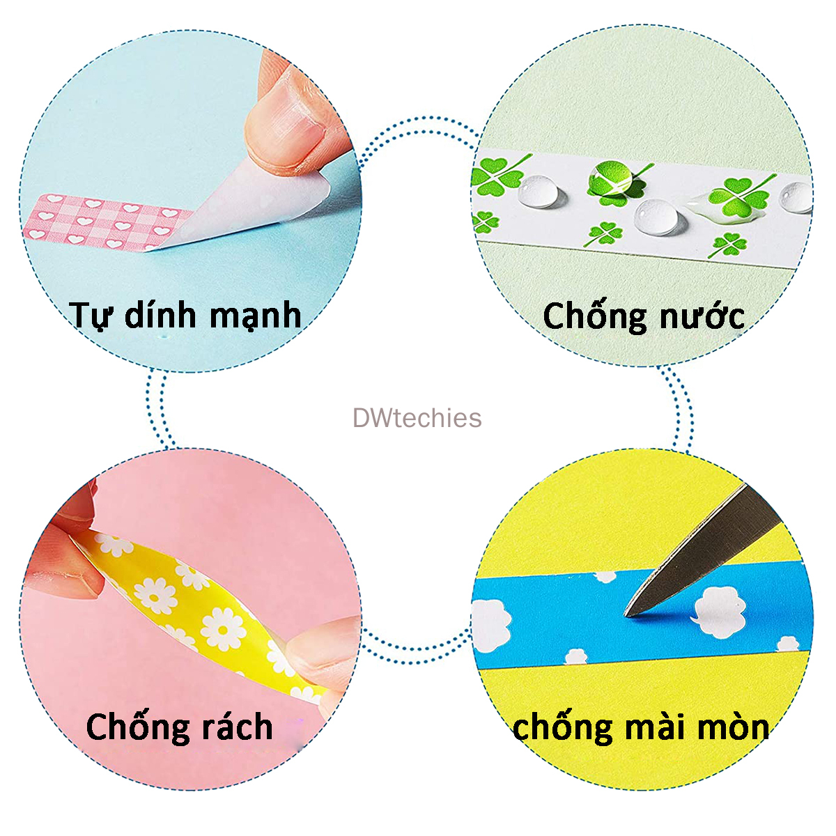 Nhãn dán sáng tạo Tự dính cho Máy in nhãn máy in nhiệt bỏ túi mini Peripage & Paperang