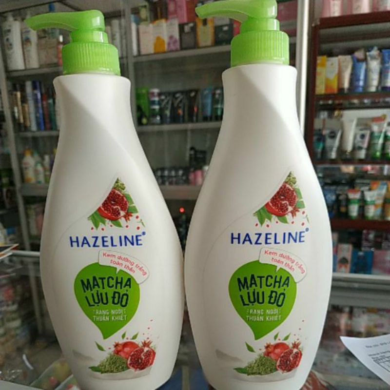 KEM DƯỠNG TRẮNG DA TOÀN THÂN HAZELINE VÒI MATCHA LỰU ĐỎ 370ML