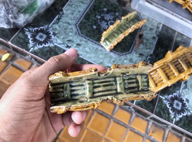 CẦU TRANG TRÍ HỒ CÁ NON BỘ DÀI 13x4x4CM