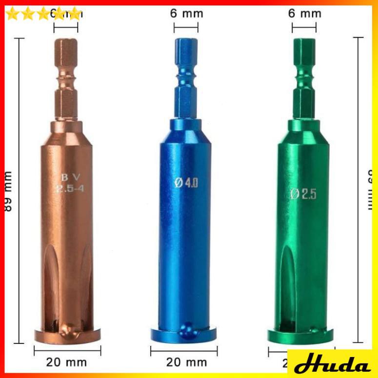 Đầu xoắn nối dây điện gắn máy khoan - Giúp tuốt nối 5 dây điện Siêu Nhanh  -  đồ làm mộc