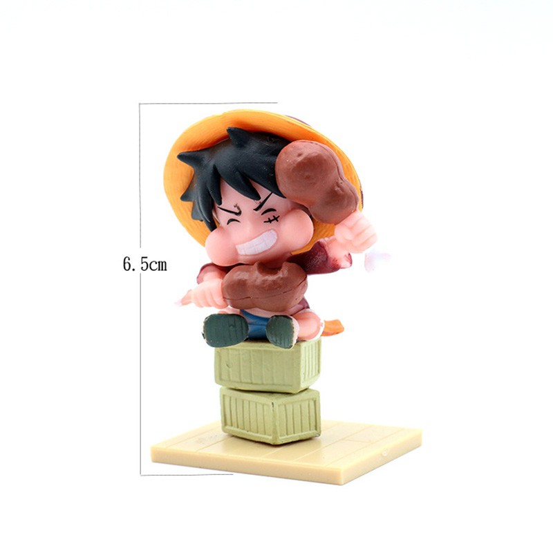 Ready Stock 9pcs/lot Building Blocks One Piece Q style Luffy PVC Action Figure Collection Toy Kids Birthday Xmas Gifts