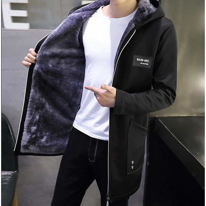 Áo khoác nỉ nam lót lông AN07