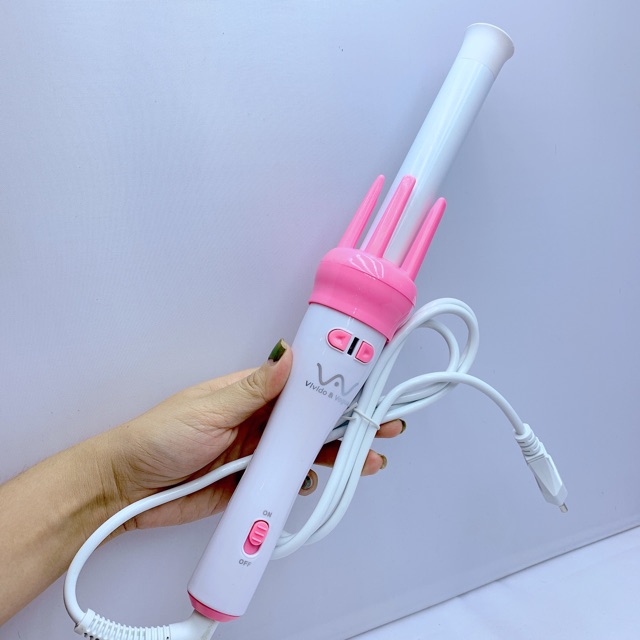 [Cam kết bảo hành] Máy uốn xoăn, máy làm tóc xoay tự động 360 tặng kèm phụ kiện