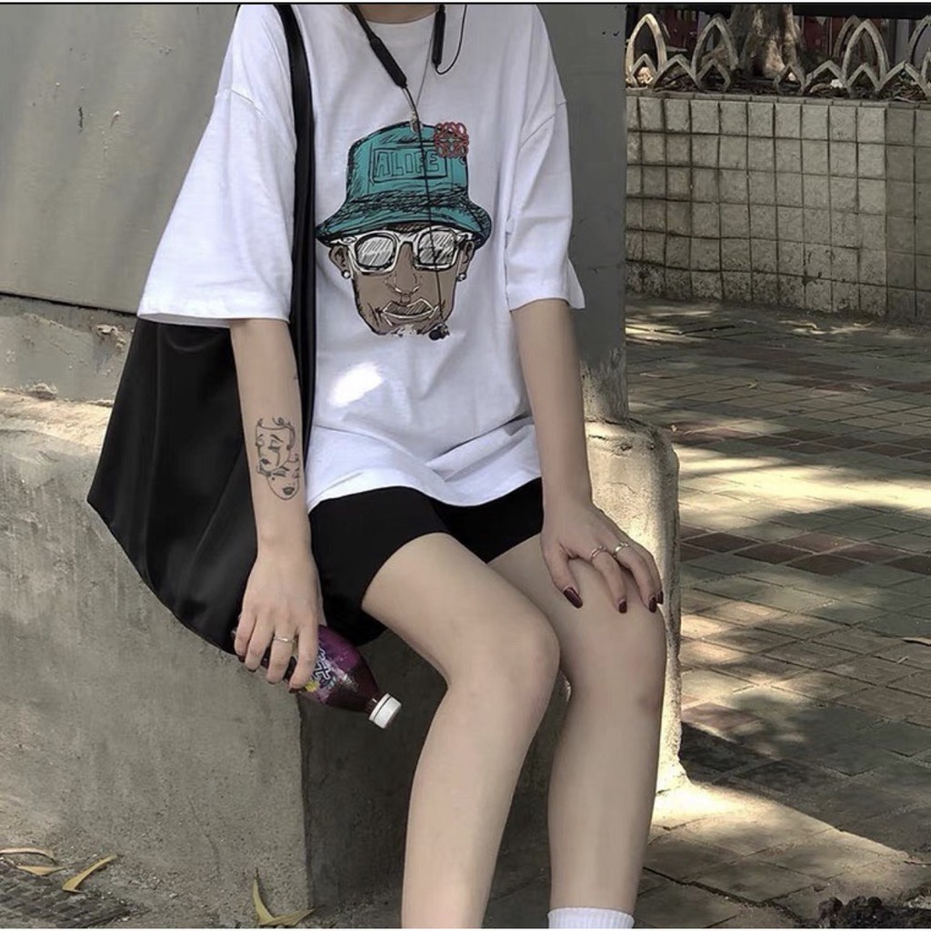 Set Cộc Đùi Dáng Suông Alife - BaoBao.Clothing [FREESHIP] - Bộ quần đùi ống rộng cạp chun áo phông trơn in hình cá tính