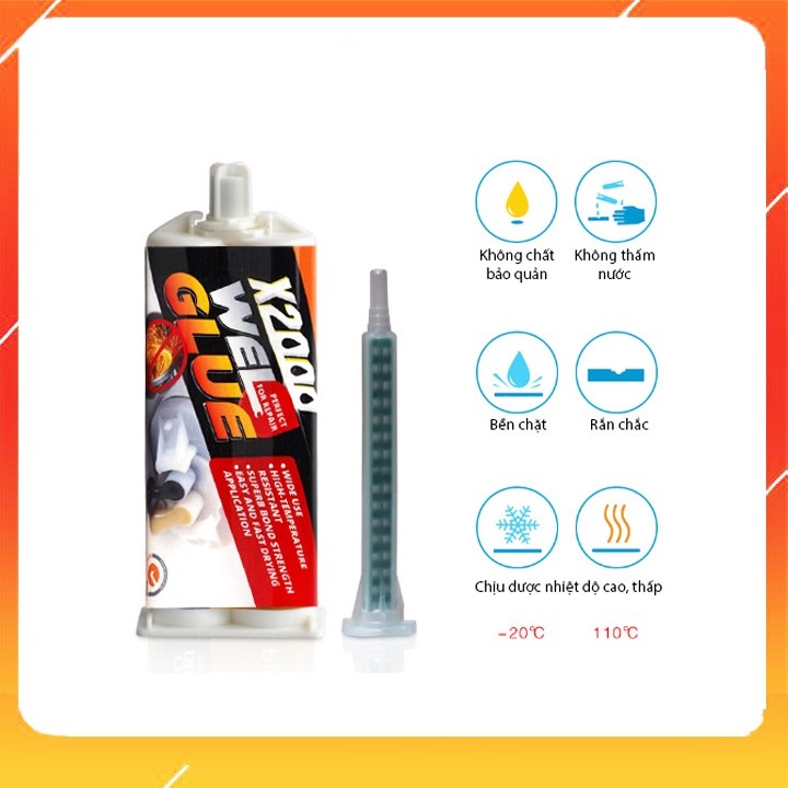 keo x2000 số một Nhật Bản Keo hàn sắt,thép,keo hàn gắn mọi vết nứt vỡ,chống nước,sửa chữa đa năng