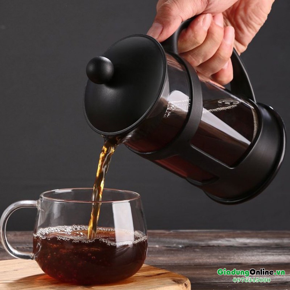 Bình Thủy Tinh Pha Trà Cà Phê Lock&amp;Lock French Press 800ml LLG018