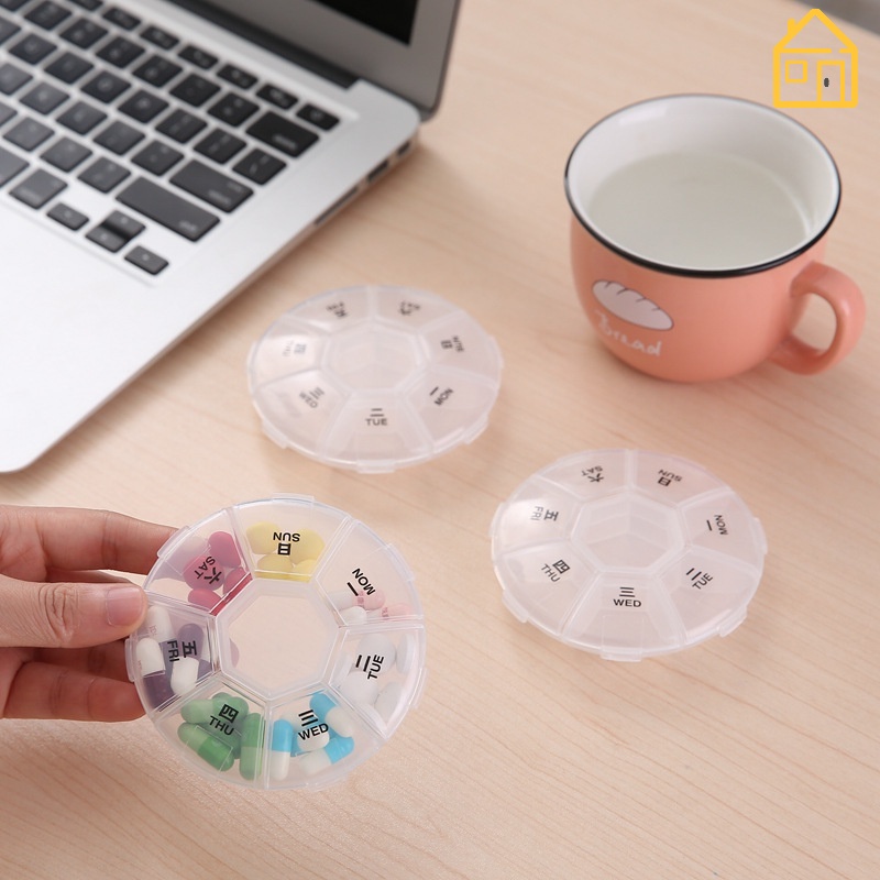 Hộp Đựng Thuốc 7 Ngăn Mini Tiện Lợi Khi Đi Du Lịch