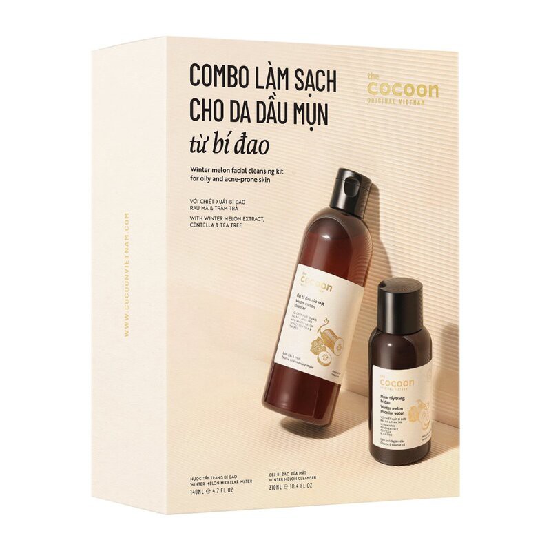 Combo Cocoon Gel Rửa Mặt 310ml + Nước Tẩy Trang Bí Đao 140ml