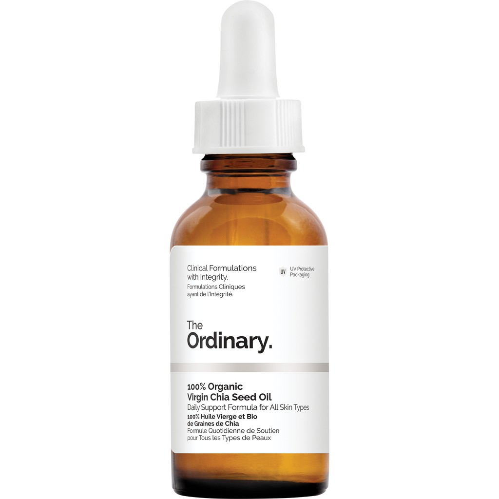 The Ordinary 100% Organic Virgin Chia Seed Oil làm dịu, mượt, nuôi dưỡng da