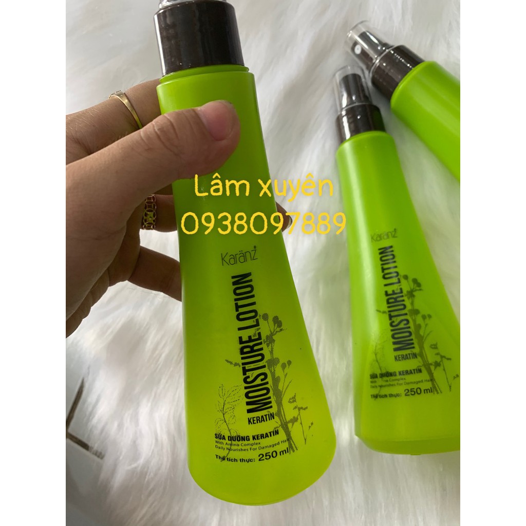 Xịt dưỡng tóc Karanz 250ml CHÍNH HÃNG duõng chất cao cấp hương nước hoa hương thơm sang trọng phục hồi tóc hư hại