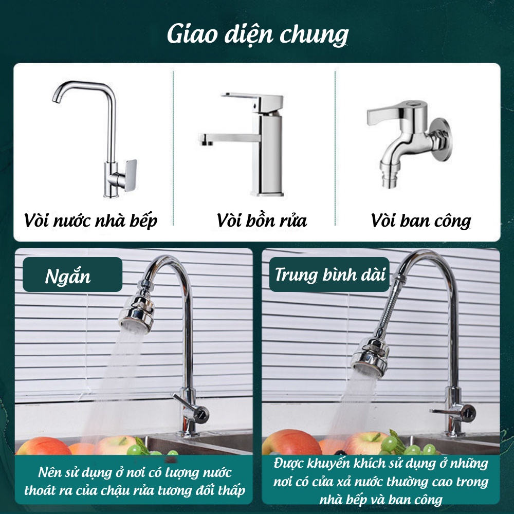 Vòi Nước Bồn Rửa Bát Vòi Sen Tăng Áp 3 Chế Độ Tự Động Tăng Áp Tia Nước Mạnh TIME HOME