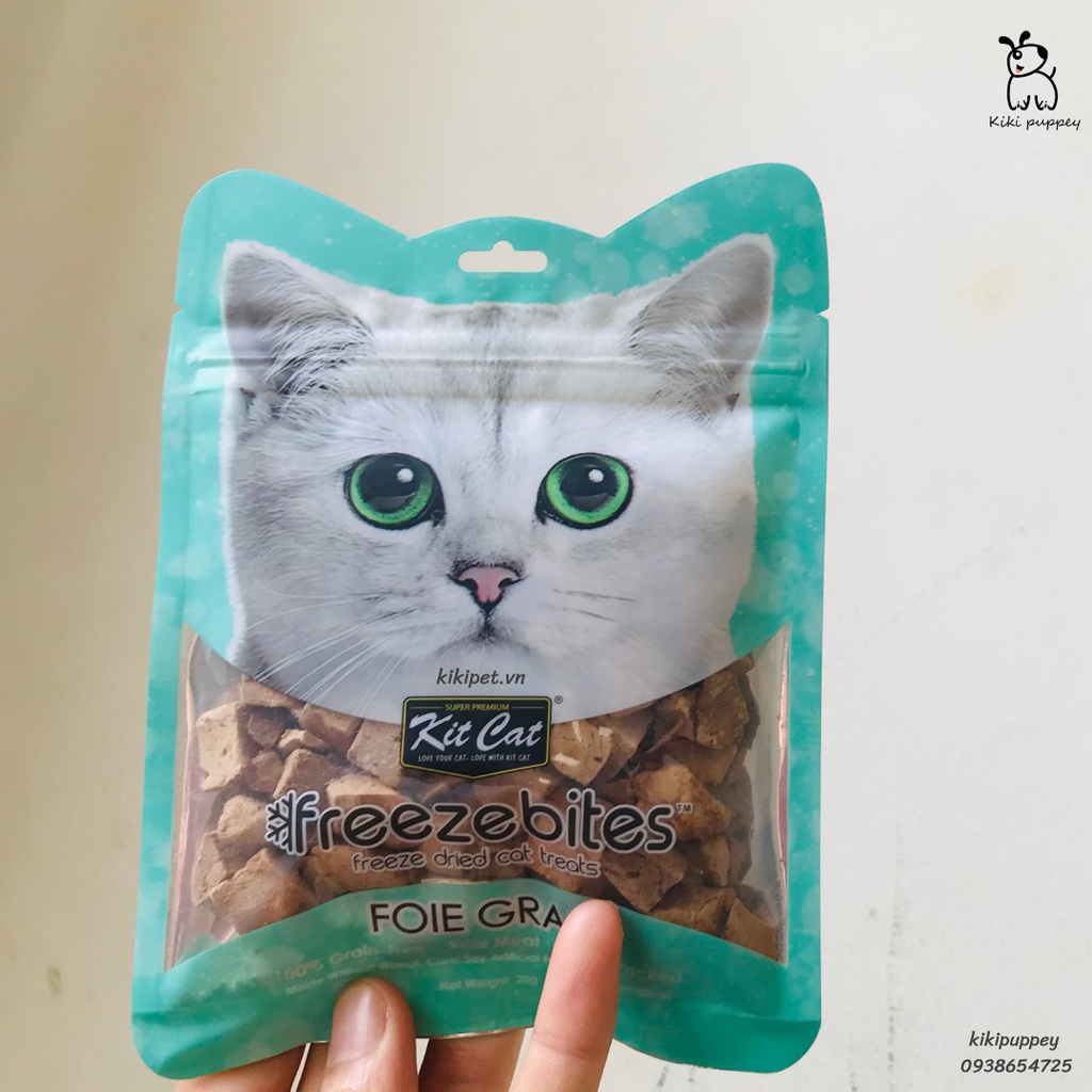 Treat sấy cho mèo, Snack sấy khô cho mèo Kitcat Snack Freeze Bites