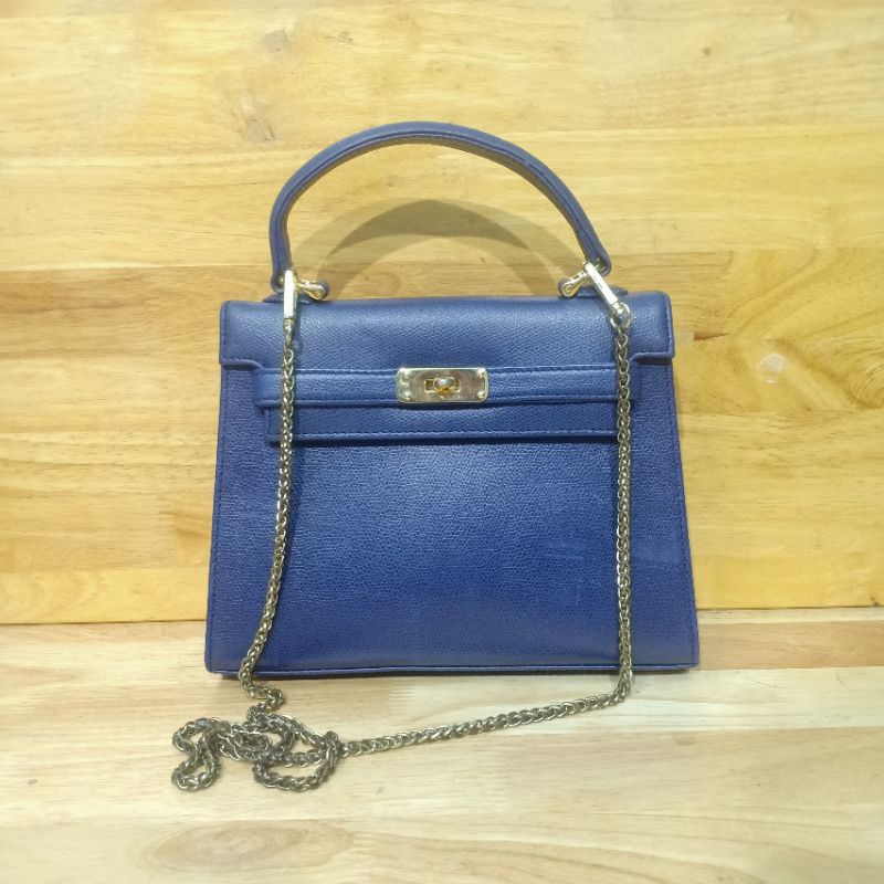 Túi đeo chéo da thật secondhand  300306