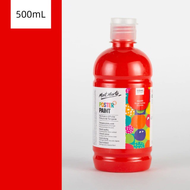 Màu Nước Poster Paint Mont Marte 500ml - Scarlet - MPST0020