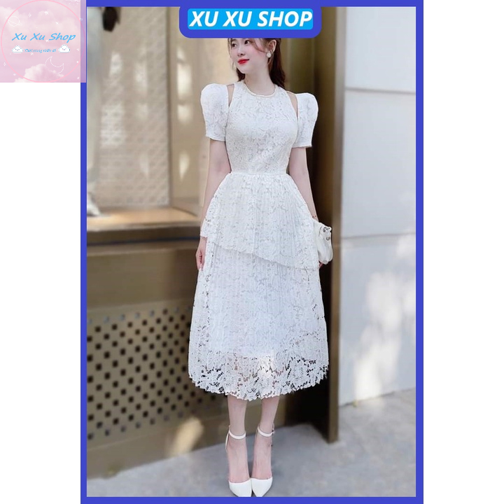 Đầm dự tiệc sang trọng dáng dài - XU XU SHOP - Váy ren thiết kế cao cấp có size, chất liệu đẹp bền tôn da - ẢNH THẬT