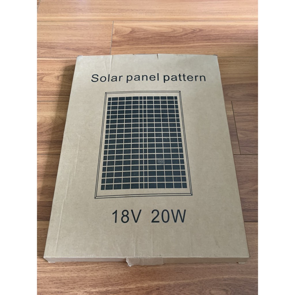 Tấm Năng Lượng Mặt Trời 18v 20w tặng dây nối dài 5m và chân giá lắp đặt