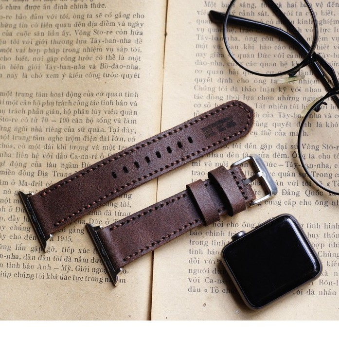 Dây đồng hồ Apple Watch , Iwatch , Iphone Watch Da Bò Thật  RAM Leather Classic  Bền Đẹp