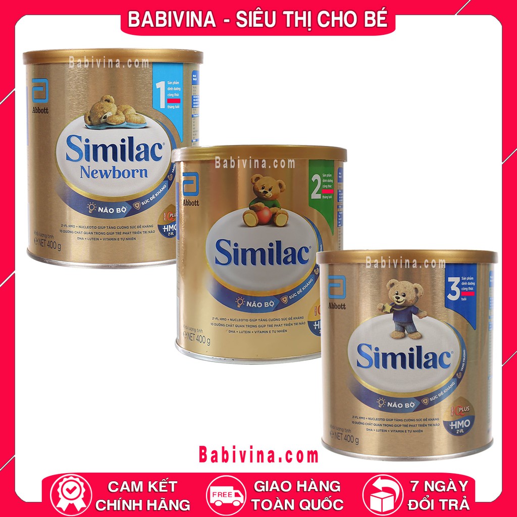 [ĐỦ SỐ] Sữa Similac 400g HMO Số 1 - Số 2 - Số 3 - Chính Hãng Date Mới Nhất