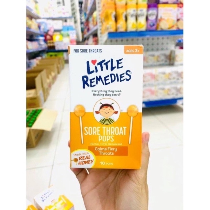 Kẹo ngậm ho Little Remedies cho bé 3tuổi