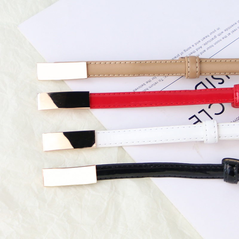 Thắt Lưng Da Khóa Hợp Kim Mạ Vàng Thời Trang Cho Nữ