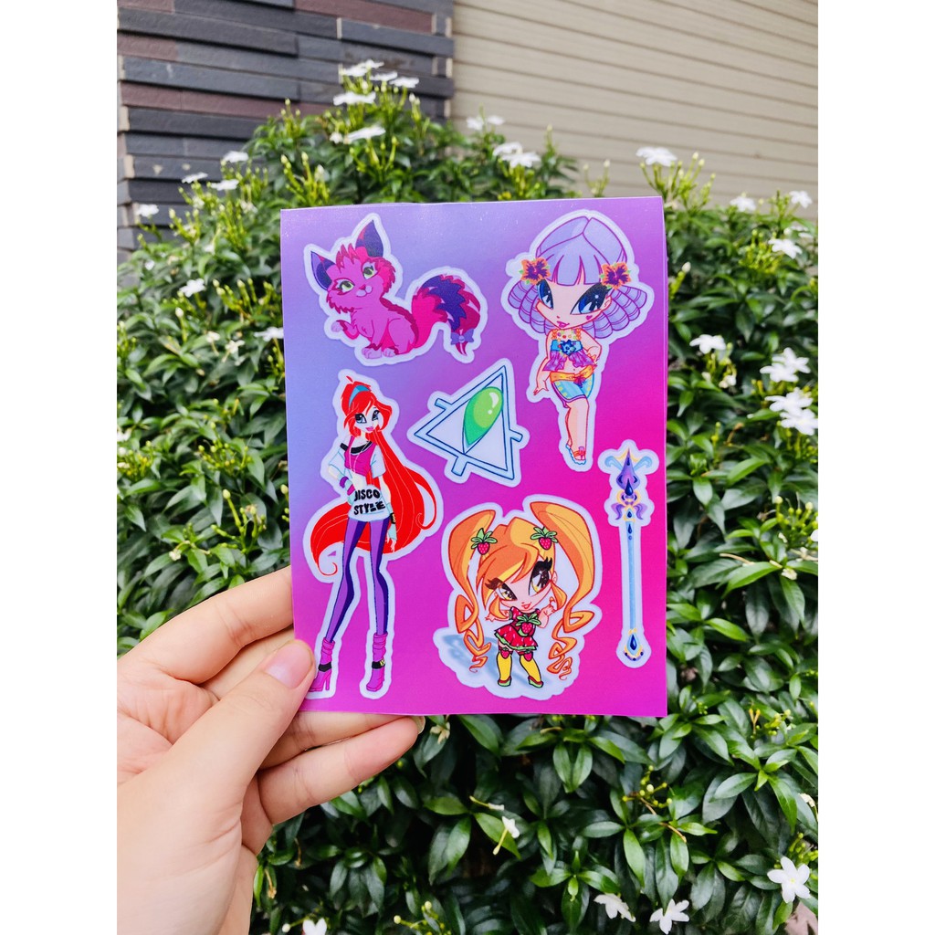 Sticker Chủ Đề Phép Thuật Winx Chống Thấm Nước Cao Cấp | STK160 | Sticker Dán Mũ Bảo Hiểm Dán Sổ Tay Vở Bình Nước
